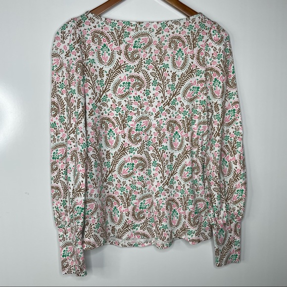 Boden Floral Paisley Long Sleeve Top Size 4 - Picture 4 of 8